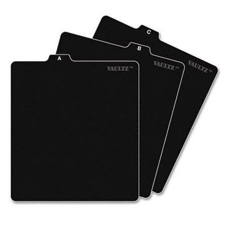 Ideastream A-Z CD File Guides  5 x 5 3/4  Black ID32513